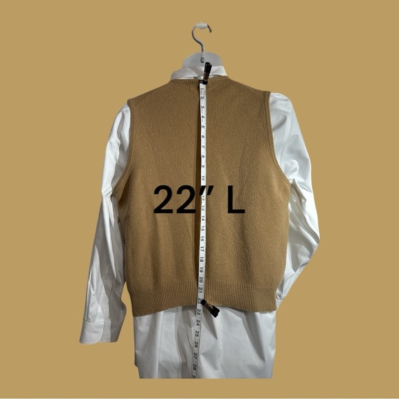 Thane Full Fashioned Men’s V Neck Lambswool Sweater Vest Pullover Tan, M - Picture 2 of 4